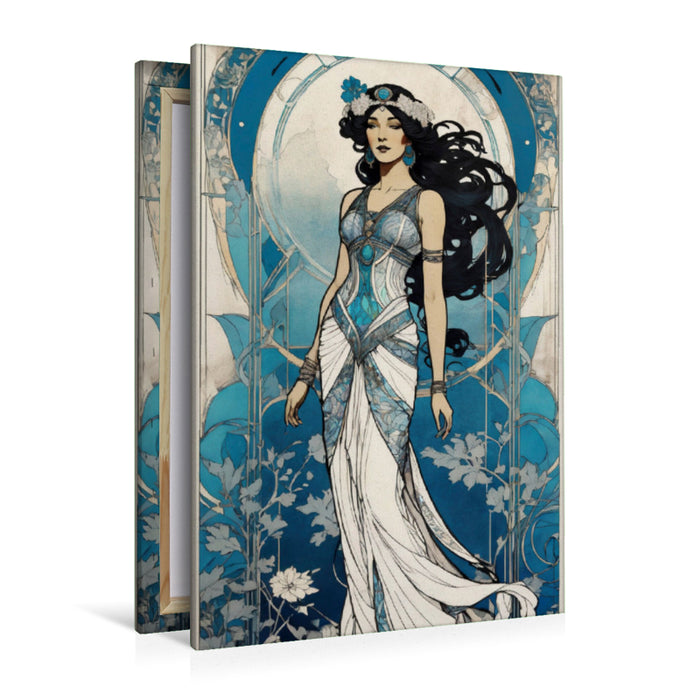 Premium Textil-Leinwand Berührende Yolanda