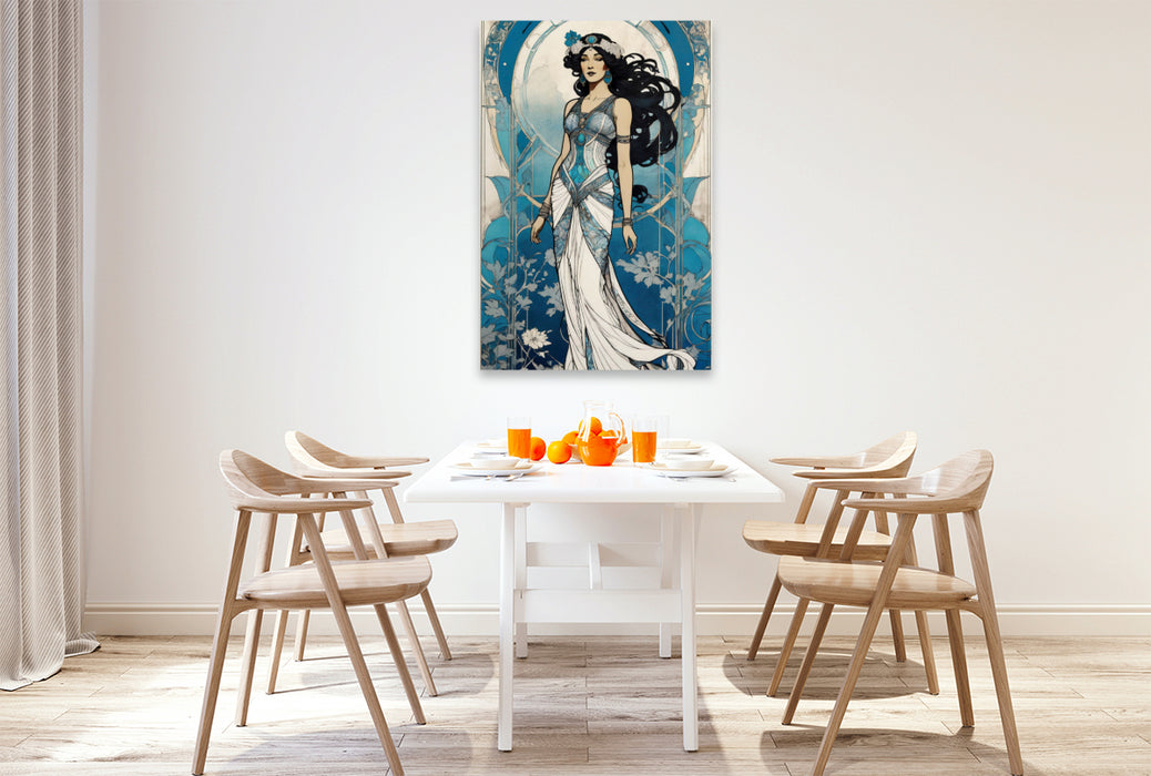 Premium Textil-Leinwand Berührende Yolanda