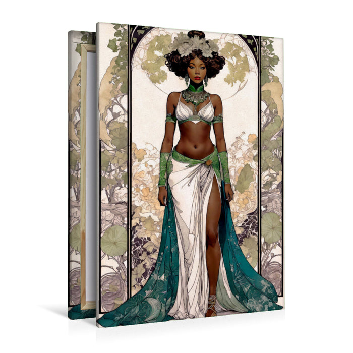 Premium Textil-Leinwand Exotische Tiana