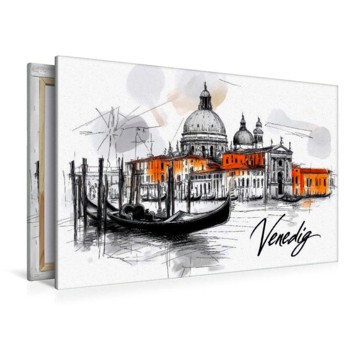 Premium Textil-Leinwand Venedig