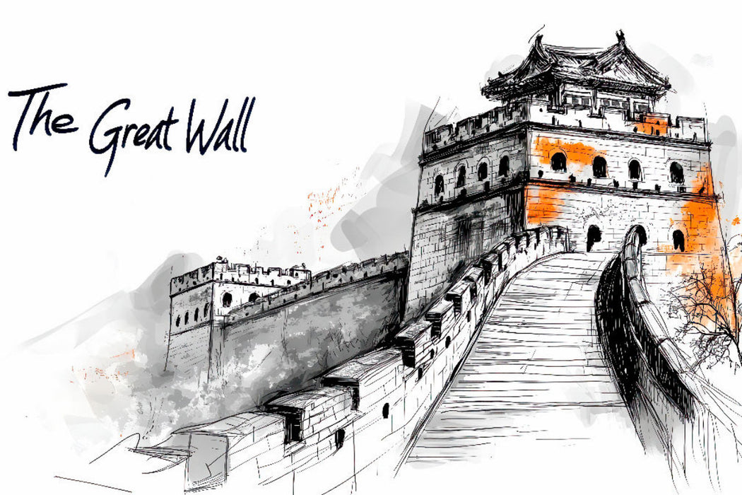 Premium Textil-Leinwand Chinesische Mauer