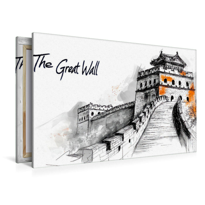 Premium Textil-Leinwand Chinesische Mauer