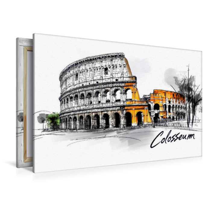 Premium Textil-Leinwand Kolosseum