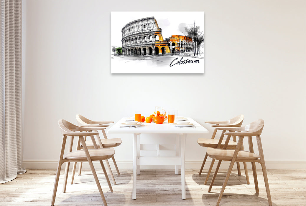 Premium Textil-Leinwand Kolosseum