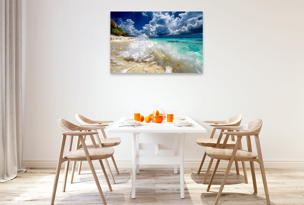 Premium Textil-Leinwand Glasklares Wasser lockt