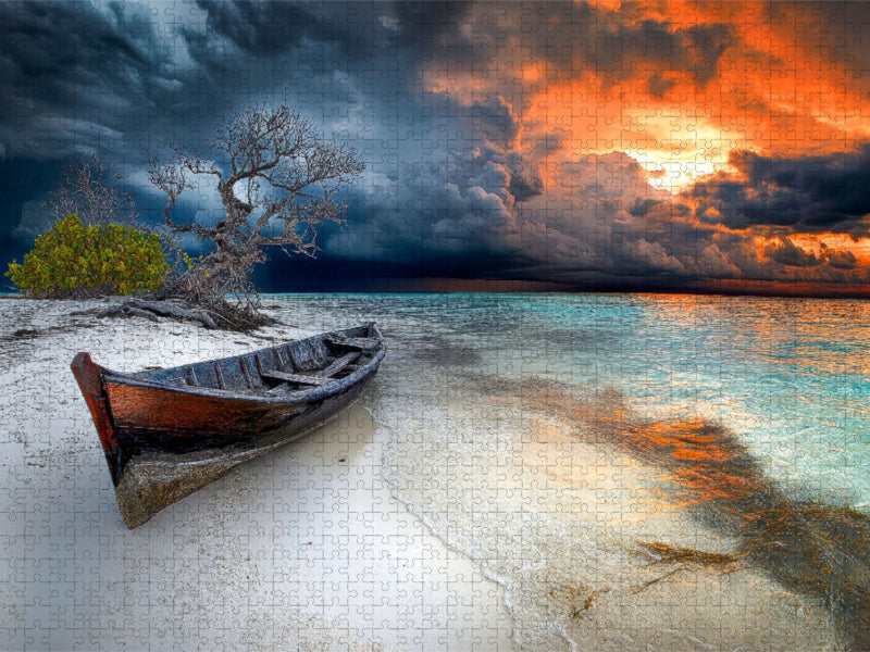 Boot am Wasser - CALVENDO Foto-Puzzle'