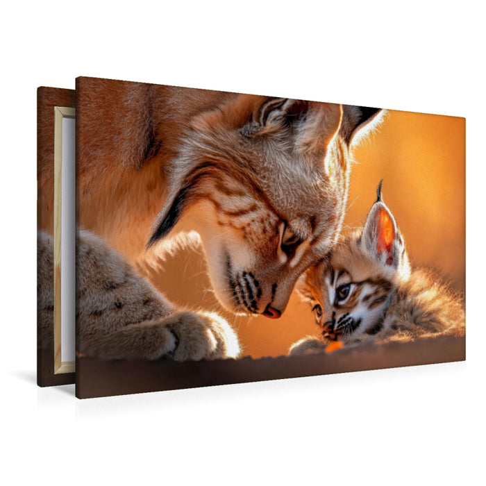 Premium Textil-Leinwand Luchs