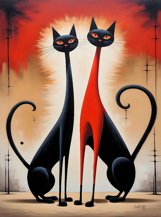 Katzen - Samtpfoten im Team - CALVENDO Foto-Puzzle'