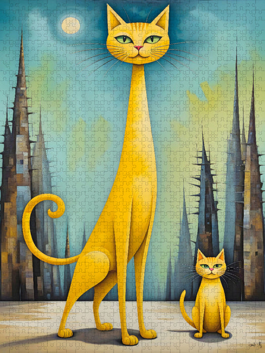 Katzen - Schnurren im Wald - CALVENDO Foto-Puzzle'