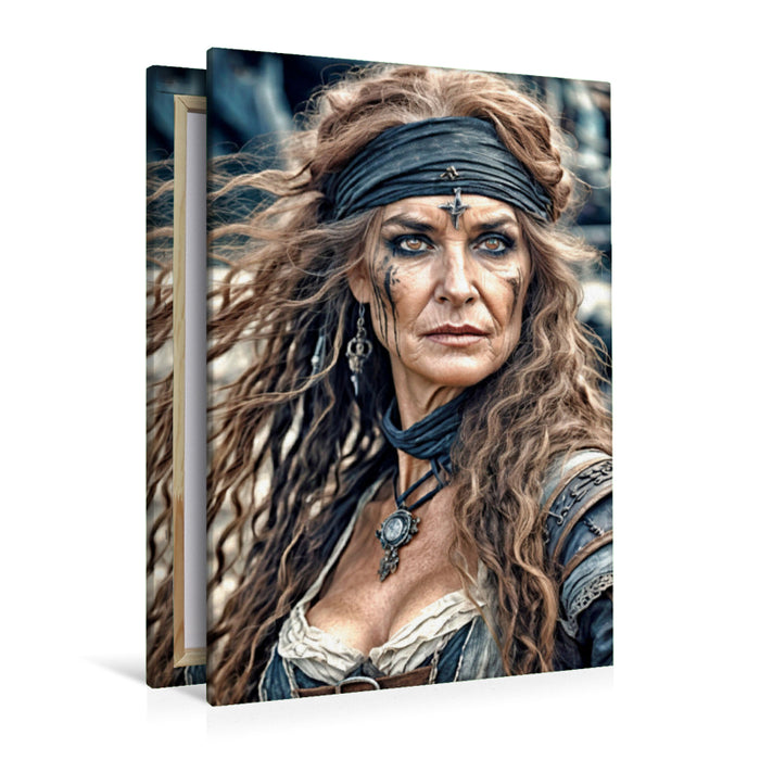 Premium Textil-Leinwand Ihre Erfahrung drängt Angela in die Rolle der Kapitänin.