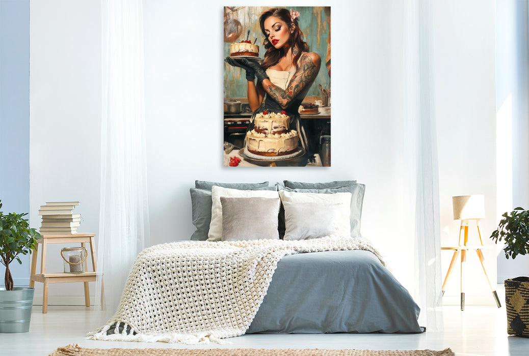 Premium Textil-Leinwand Luna