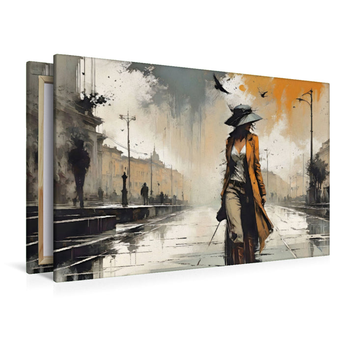 Premium Textil-Leinwand Einsames Herz