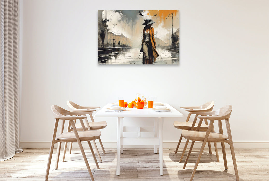 Premium Textil-Leinwand Einsames Herz