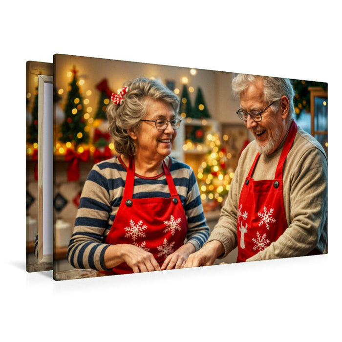 Premium Textil-Leinwand Weihnachtsbäckerei
