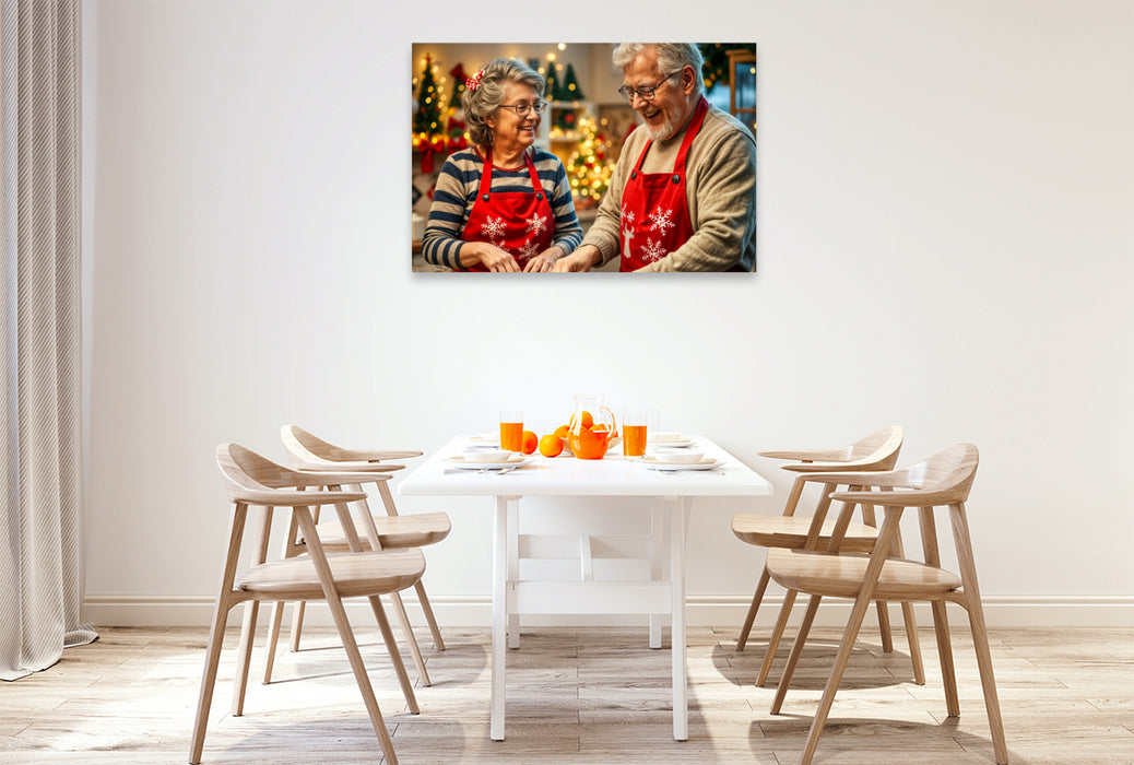 Premium Textil-Leinwand Weihnachtsbäckerei