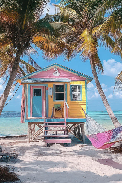 Premium Textil-Leinwand Karibik