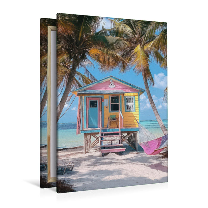 Premium Textil-Leinwand Karibik