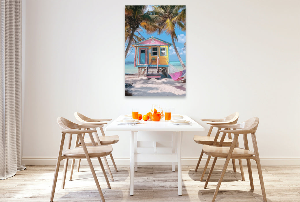 Premium Textil-Leinwand Karibik