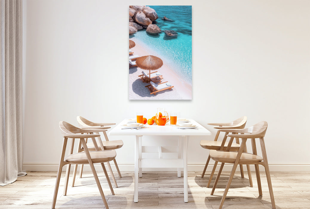 Premium Textil-Leinwand Karibik