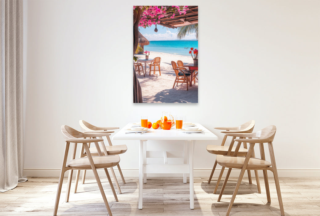 Premium Textil-Leinwand Karibik