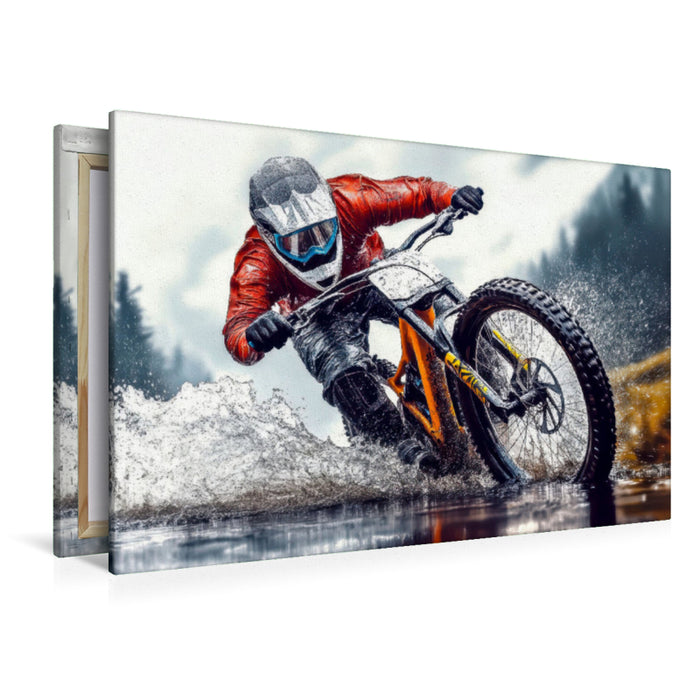 Premium Textil-Leinwand Mountainbike