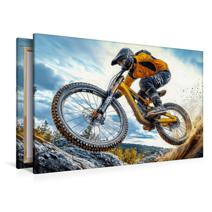 Premium Textil-Leinwand Mountainbike