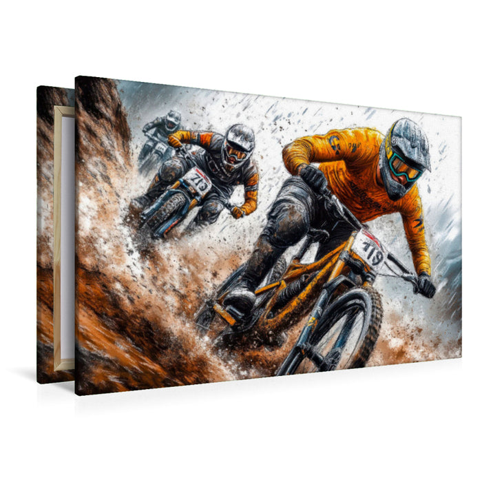 Premium Textil-Leinwand Mountainbike
