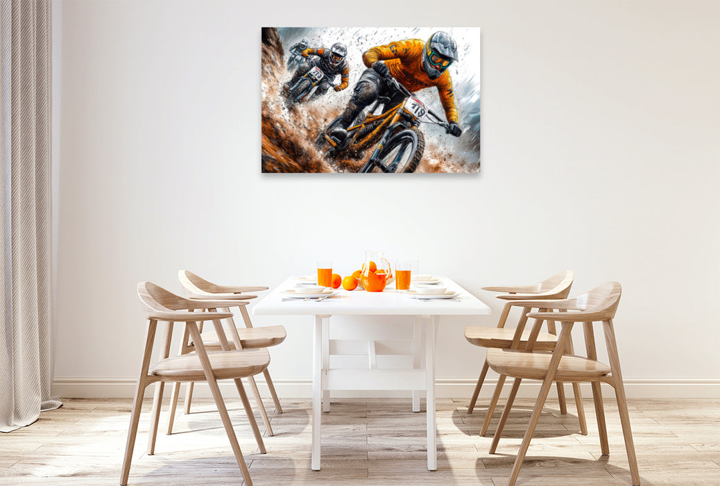 Premium Textil-Leinwand Mountainbike