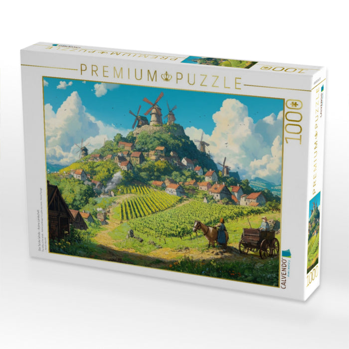 Das Tal der Winde - Anime Landschaft - CALVENDO Foto-Puzzle'