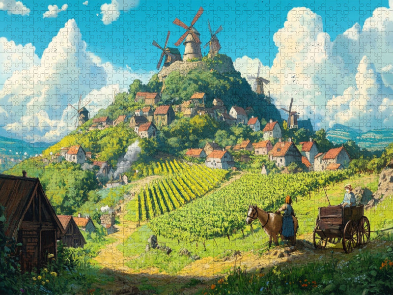 Das Tal der Winde - Anime Landschaft - CALVENDO Foto-Puzzle'