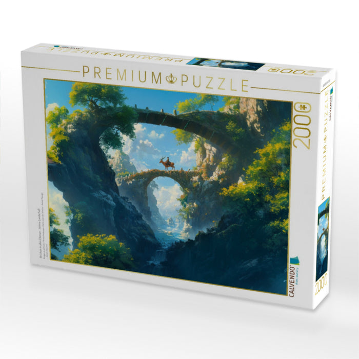 Brücken in allen Ebenen - Anime Landschaft - CALVENDO Foto-Puzzle'
