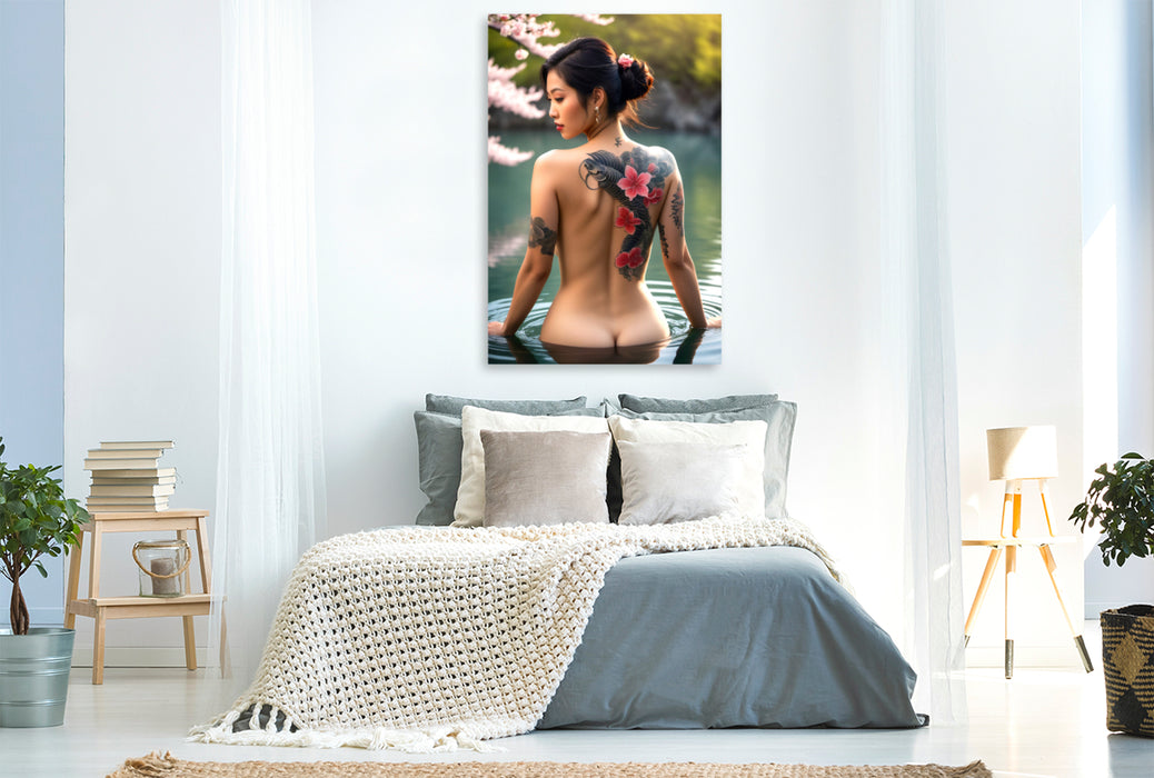 Premium Textil-Leinwand Narumi – Die Verführerische