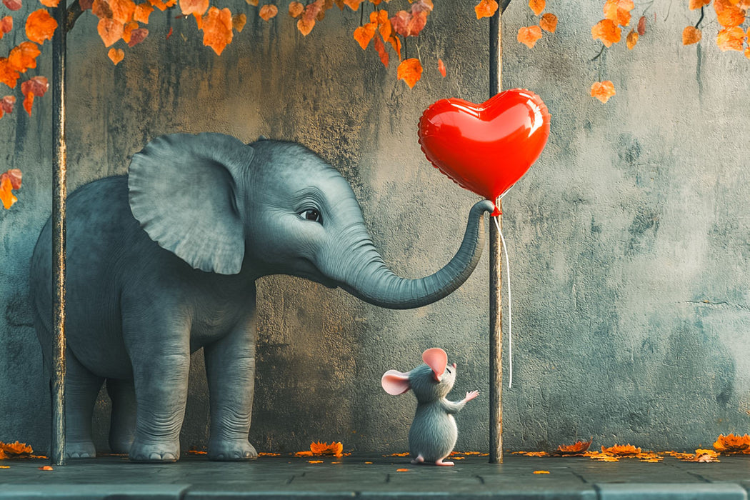 Premium Textil-Leinwand An der Haltestelle