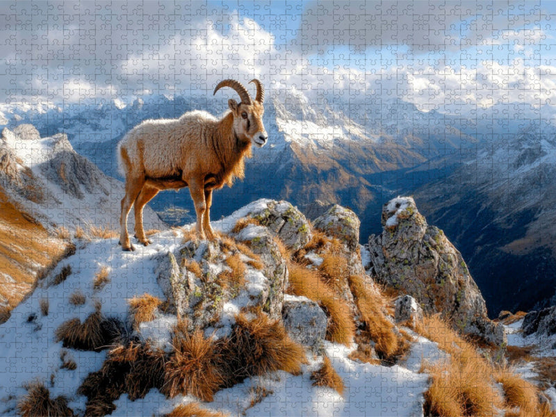 Steinbock in den Alpen - CALVENDO Foto-Puzzle'