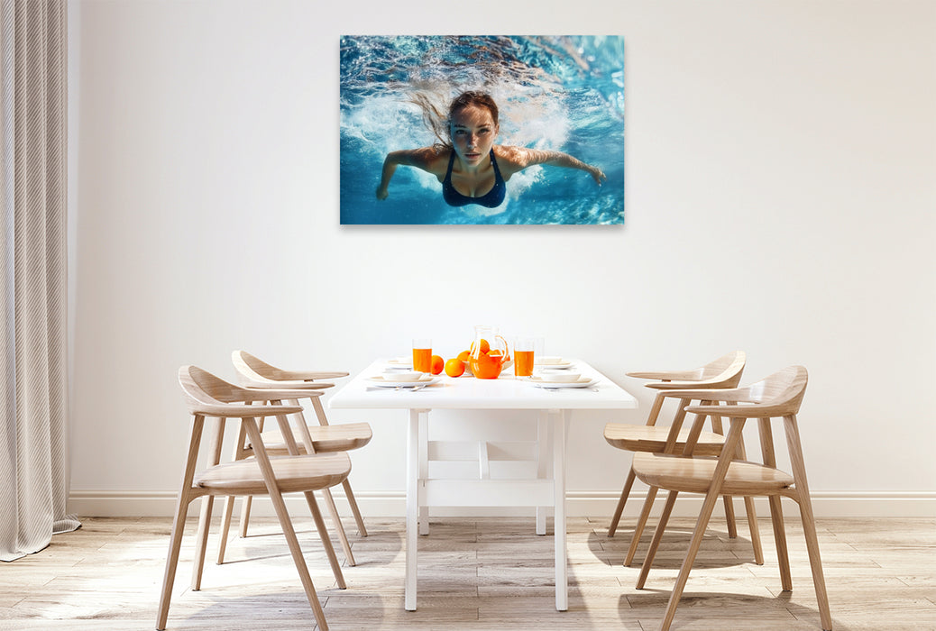 Premium Textil-Leinwand Mystic Waves