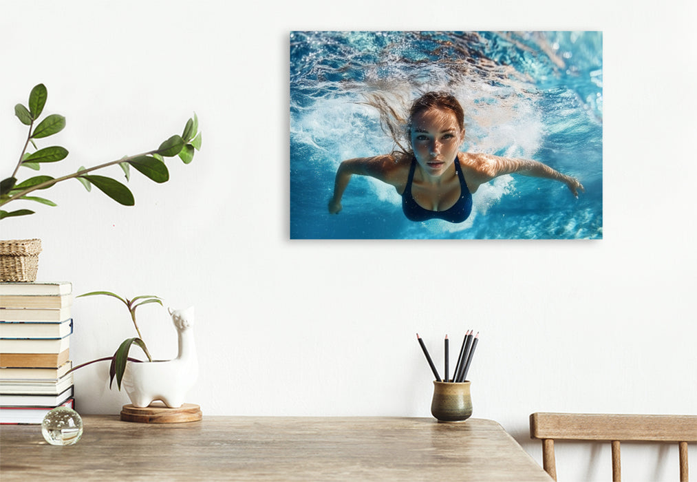 Premium Textil-Leinwand Mystic Waves