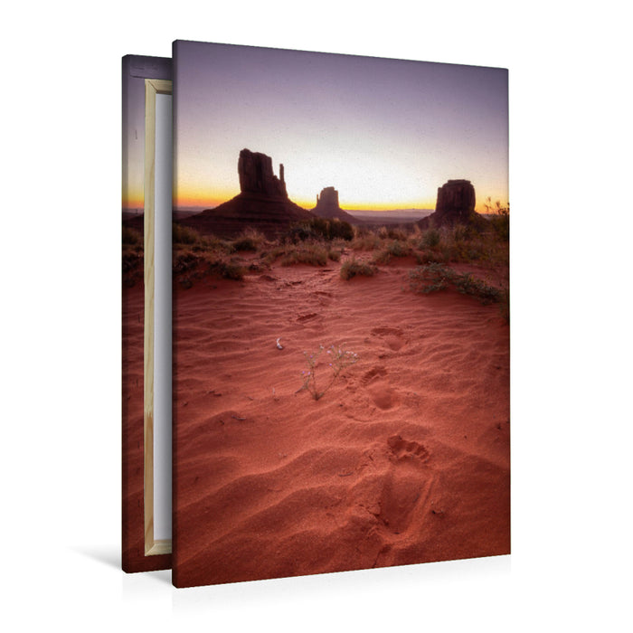 Premium Textil-Leinwand Monument Valley