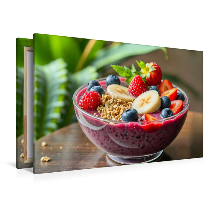 Premium Textil-Leinwand Superfood für die Sinne – Açaí-Bowl als HD-Leinwand & Puzzle!