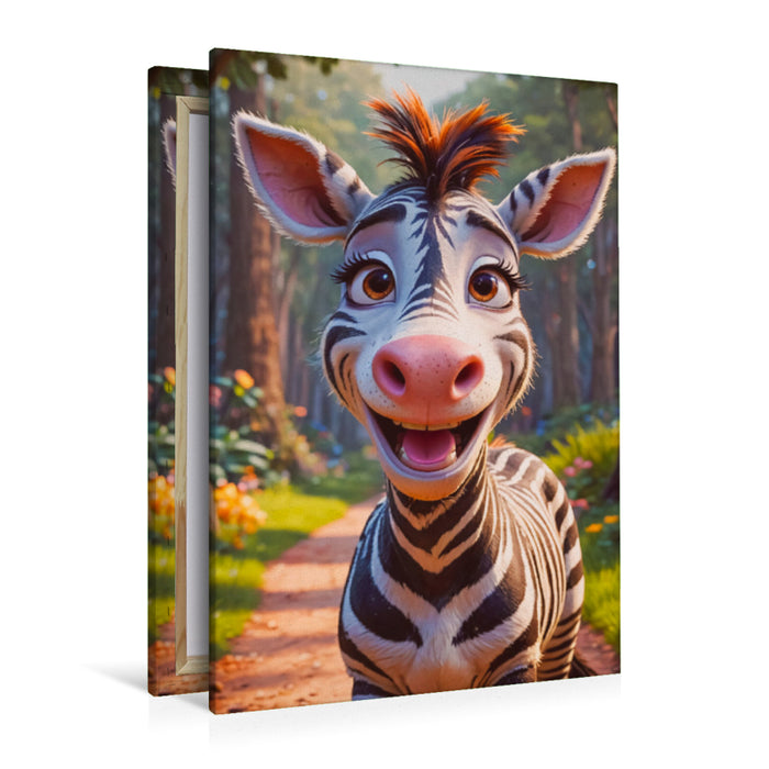 Premium Textil-Leinwand Das Zebra