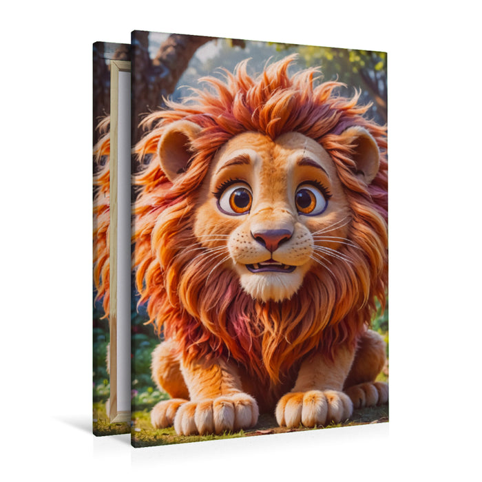 Premium Textil-Leinwand Der Löwe