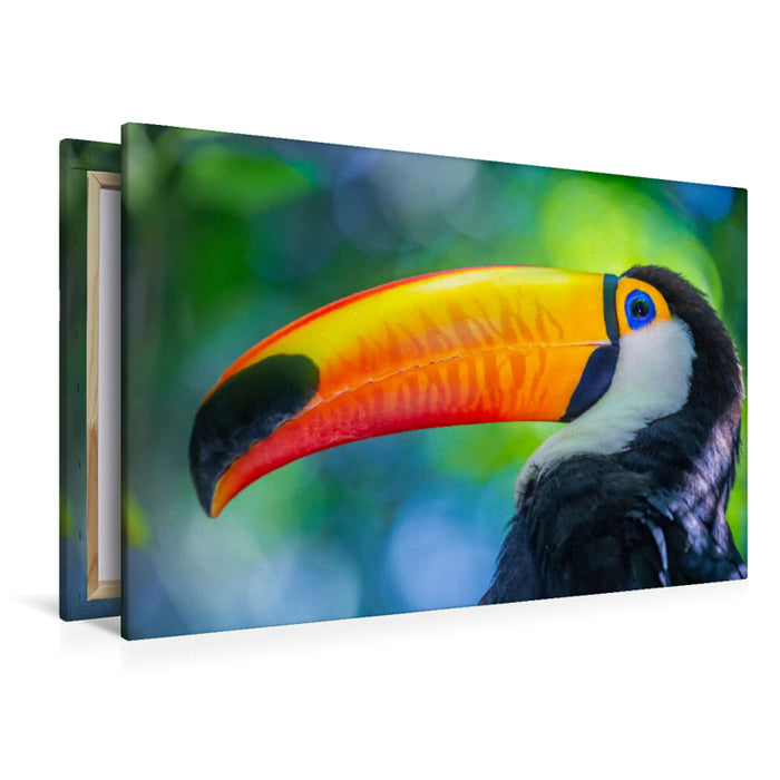 Premium Textil-Leinwand Farbenfroher Riesentukan