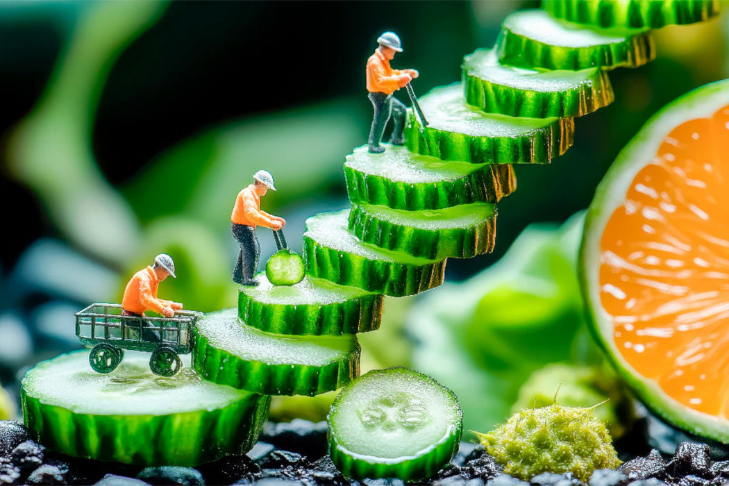 Premium Textil-Leinwand Miniaturwelt