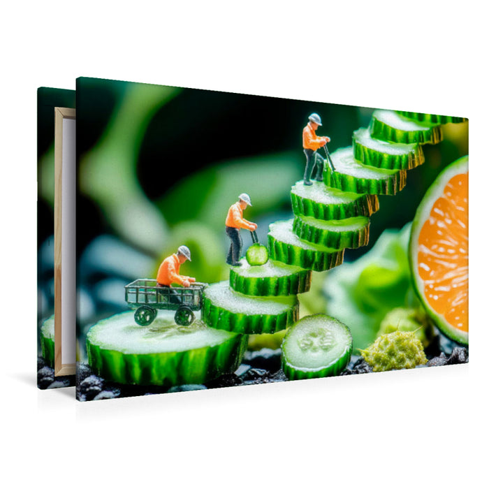 Premium Textil-Leinwand Miniaturwelt