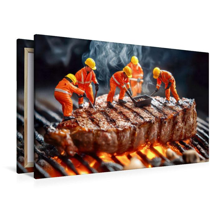 Premium Textil-Leinwand Miniaturwelt