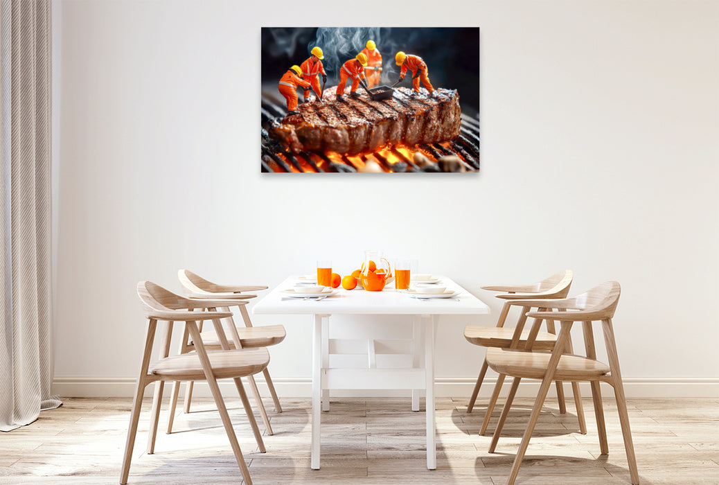 Premium Textil-Leinwand Miniaturwelt