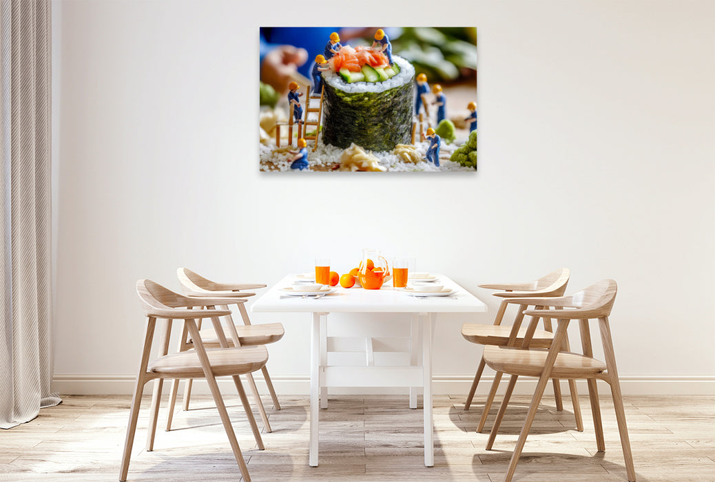 Premium Textil-Leinwand Miniaturwelt