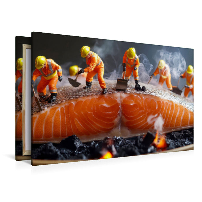 Premium Textil-Leinwand Miniaturwelt