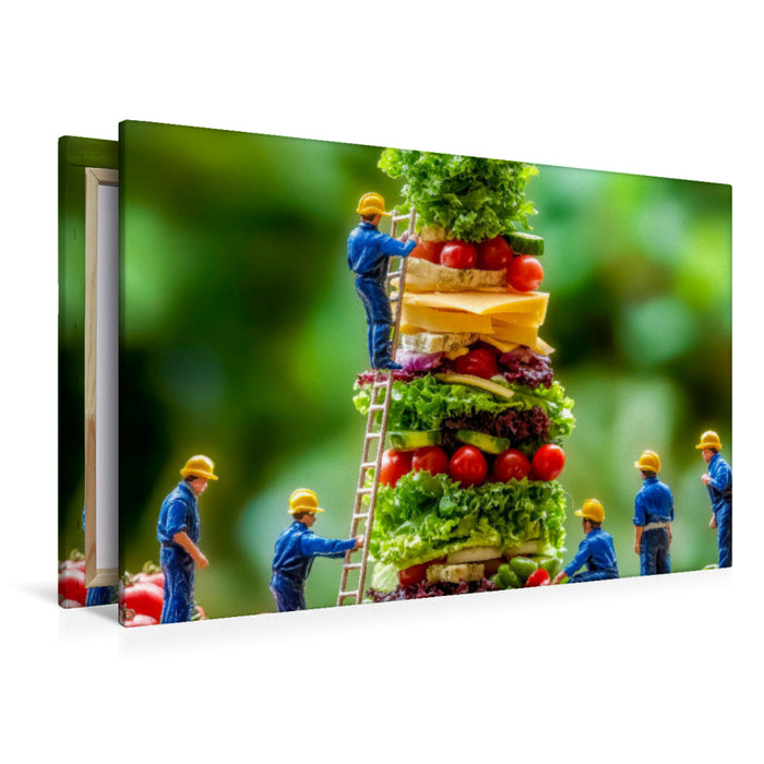 Premium Textil-Leinwand Miniaturwelt