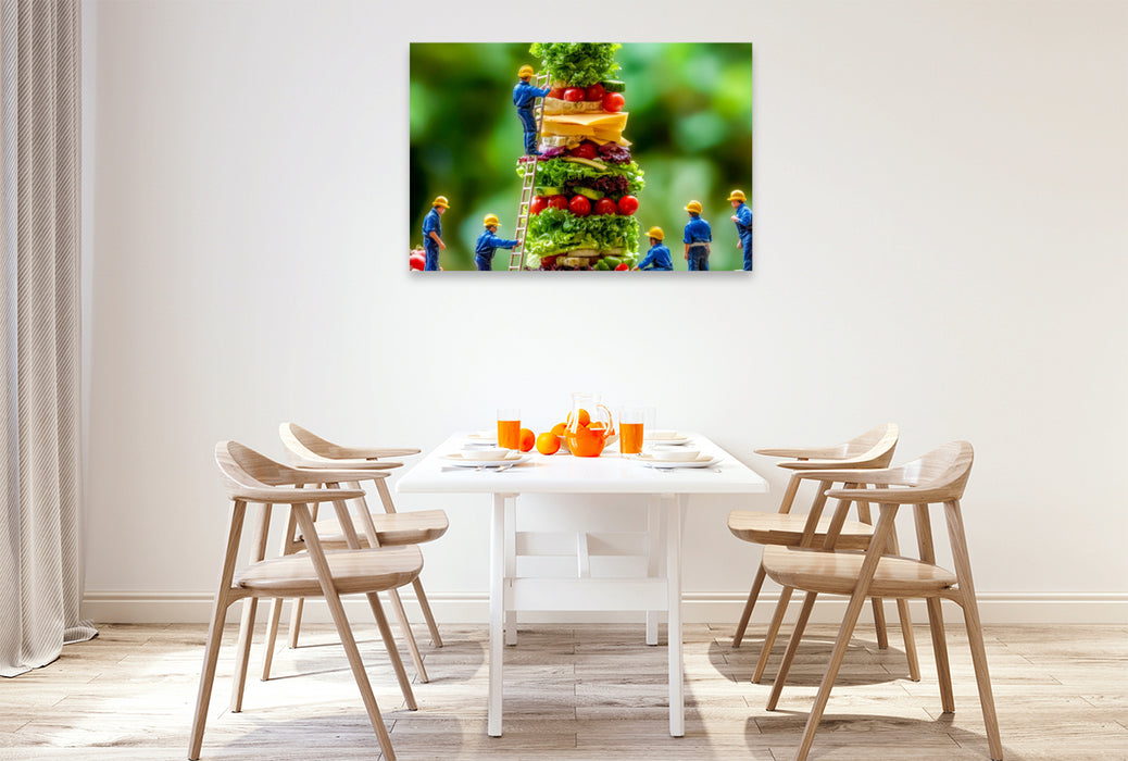 Premium Textil-Leinwand Miniaturwelt