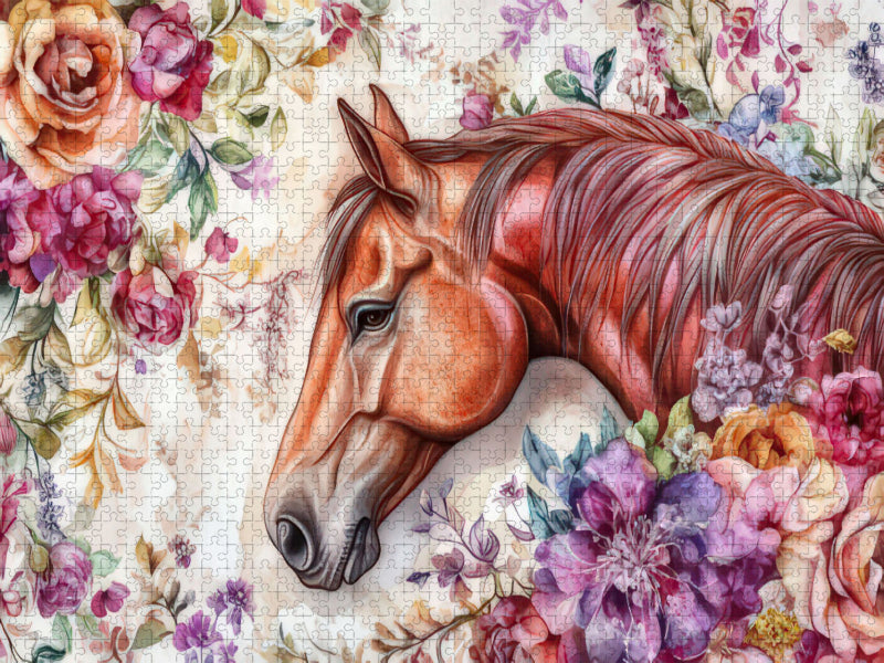 Blüten und Mähnen - CALVENDO Foto-Puzzle'